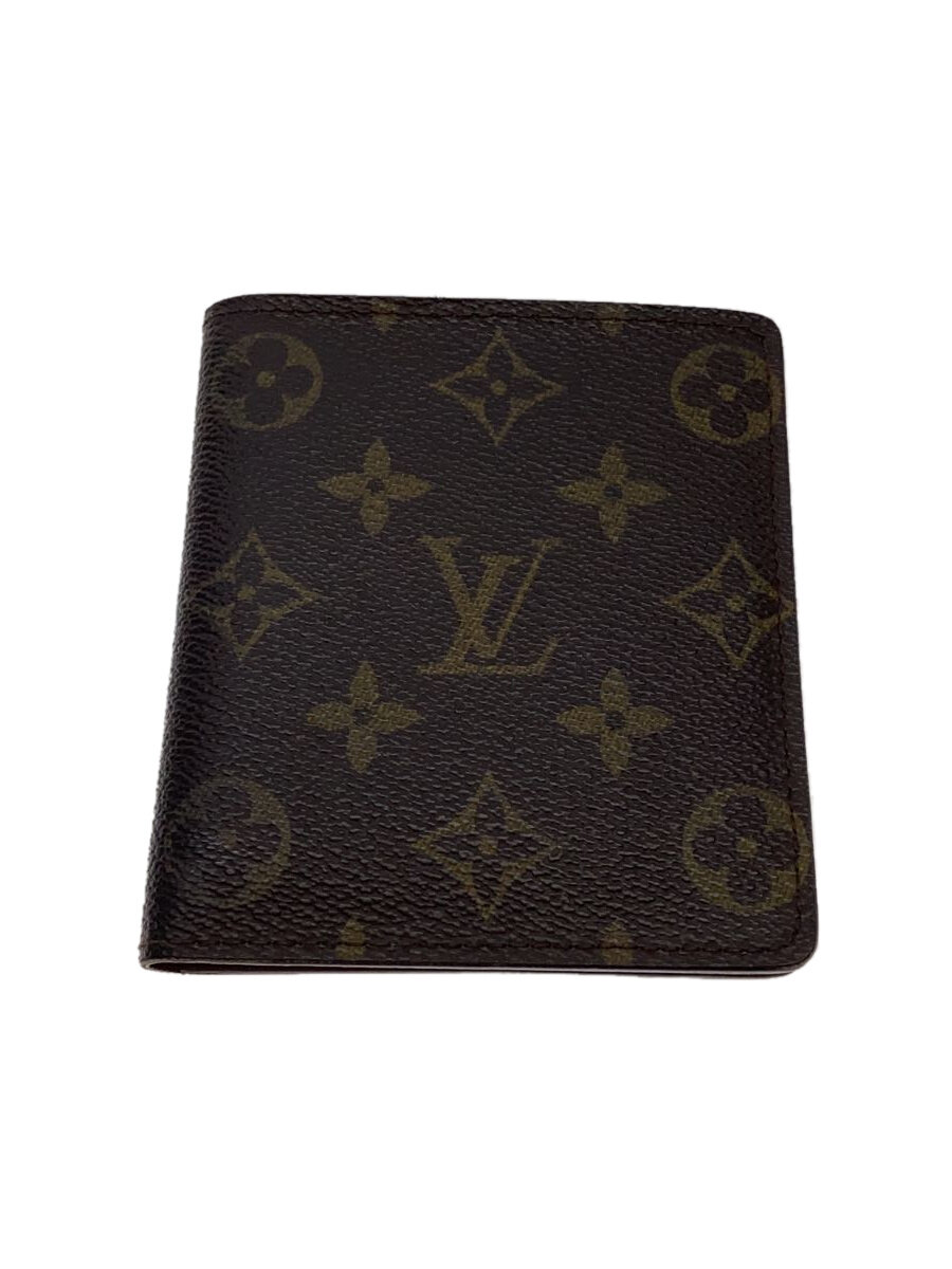 【中古】LOUIS VUITTON◆ポルト・ビエ・10カルト・クレディ_モノグラム・キャンバス_BRW/PVC/BRW/レディース【服飾雑貨他】