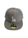 【中古】NEW ERA◆キャップ/7 3/4/GRY/メンズ【服飾雑貨他】