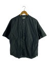 【中古】en ROUTE◆半袖シャツ/3/コットン/グレー/ストライプ/7116-218-0099/【メンズウェア】