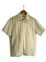 【中古】JOE McCOY◆PANAMA SHIRT/M/コットン/CRM/無地【メンズウェア】