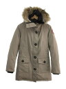 【中古】CANADA GOOSE◆ダウンジャケット/S/ポリエステル/ベージュ/2603JL/ブロンテパーカ【レディースウェア】