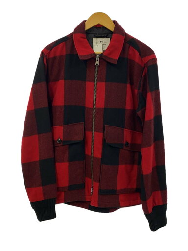 【中古】Woolrich◆ダブルジップ/ジャケット/S/ウール/レッド/バッファローチェック/194MWOOSH0007【メンズウェア】 【中古】Woolrich◆ダブルジップ/ジャケット/S/ウール/レッド/バッファローチェック/194MWOOSH0007【メンズウェア】