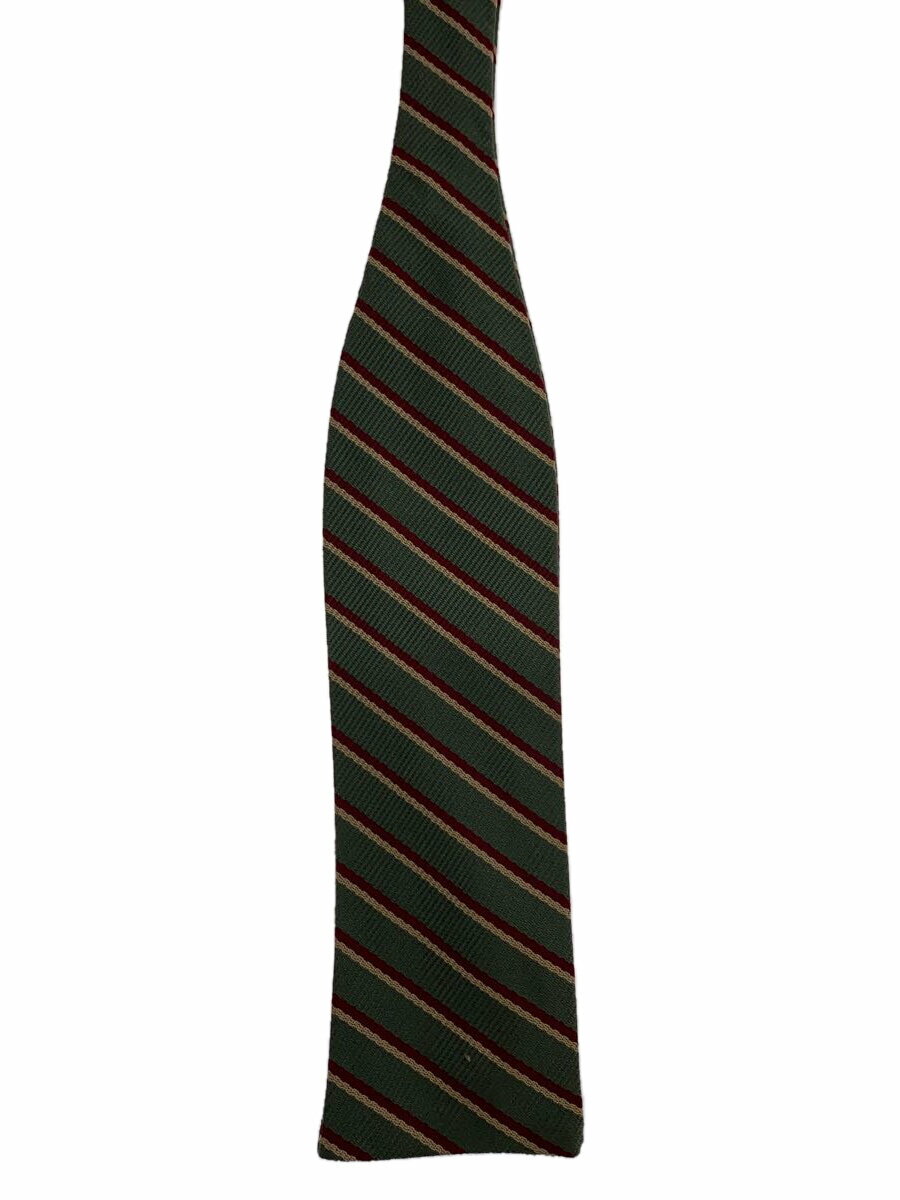 【中古】BROOKS BROTHERS◆ネクタイ/シルク/GRN/ストライプ/メンズ【服飾雑貨他】