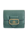 【中古】COACH◆2つ折り財布/レザー/GRN/レディース/CF473【服飾雑貨他】