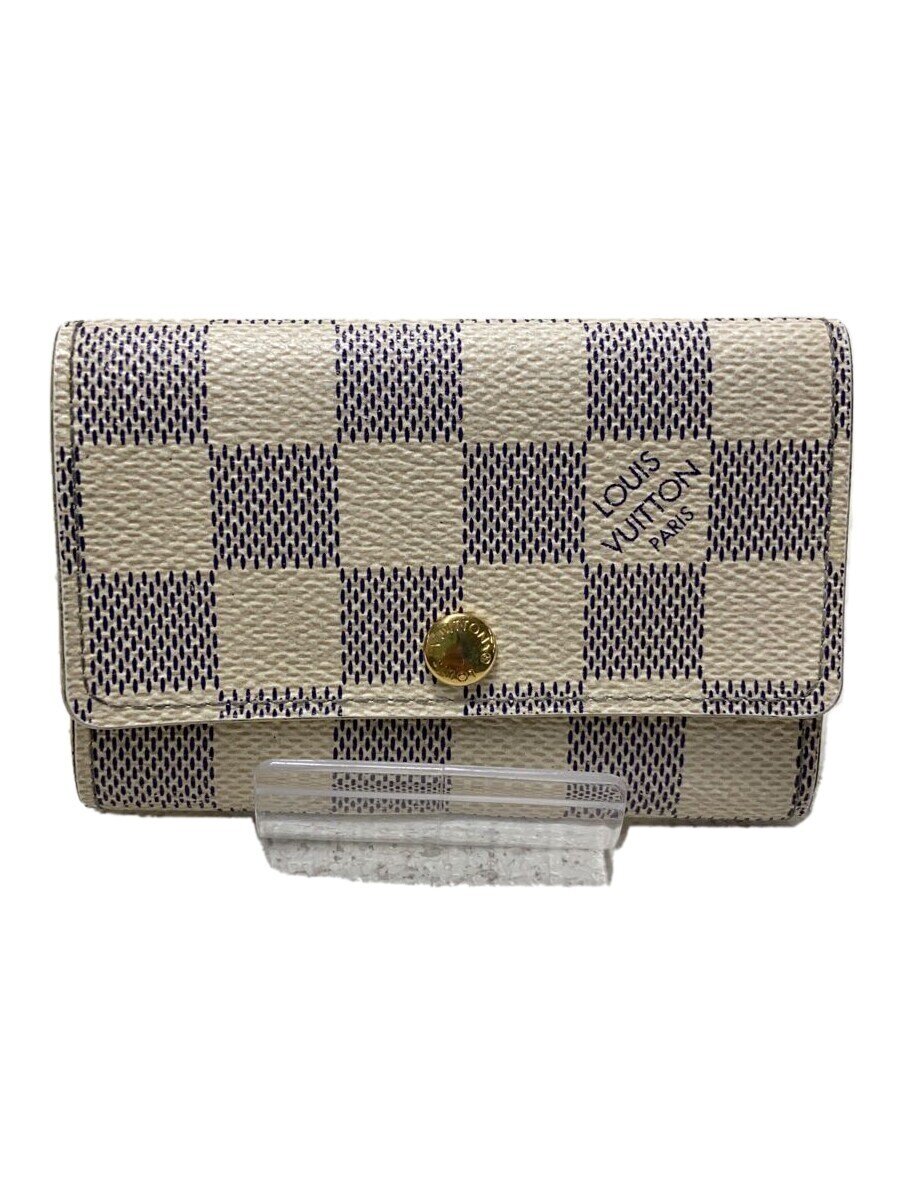 【中古】LOUIS VUITTON◆ミュルティクレ6_ダミエ・アズール_WHT/PVC/WHT/レディース【服飾雑貨他】