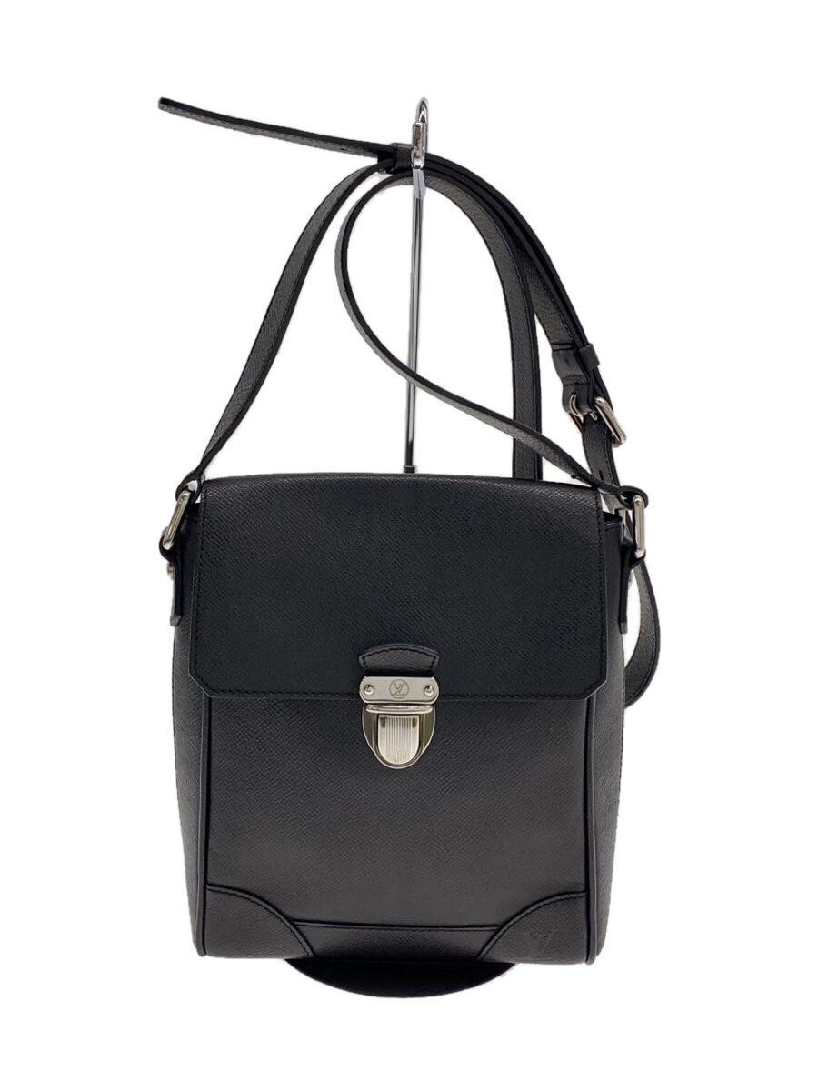 【中古】LOUIS VUITTON◆ルカ_タイガ_BLK/レザー/BLK【バッグ】