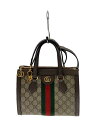 【中古】GUCCI◆スモール・トートバッグ_オフィディア_GGスプリーム/--/BRW/総柄【バッグ】
