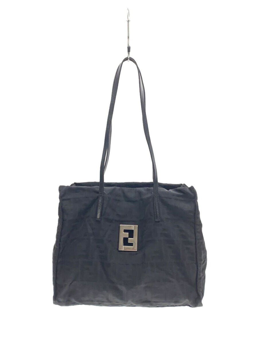 【中古】FENDI◆トートバッグ/ナイロン/BLK/06-12 15562 991【バッグ】