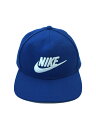 【中古】NIKE◆キャップ/FREE/ポリエステル/BLU/無地/