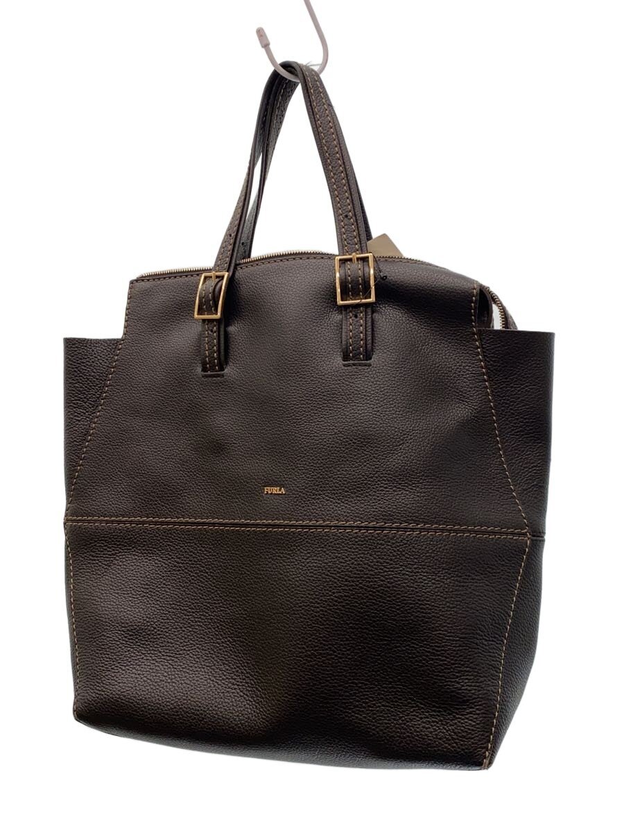 【中古】FURLA◆トートバッグ/レザー