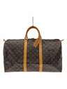 【中古】LOUIS VUITTON◆キーポル・バンドリエール50_モノグラム・キャンバス_BRW/PVC/BRW/総柄【バッグ】
