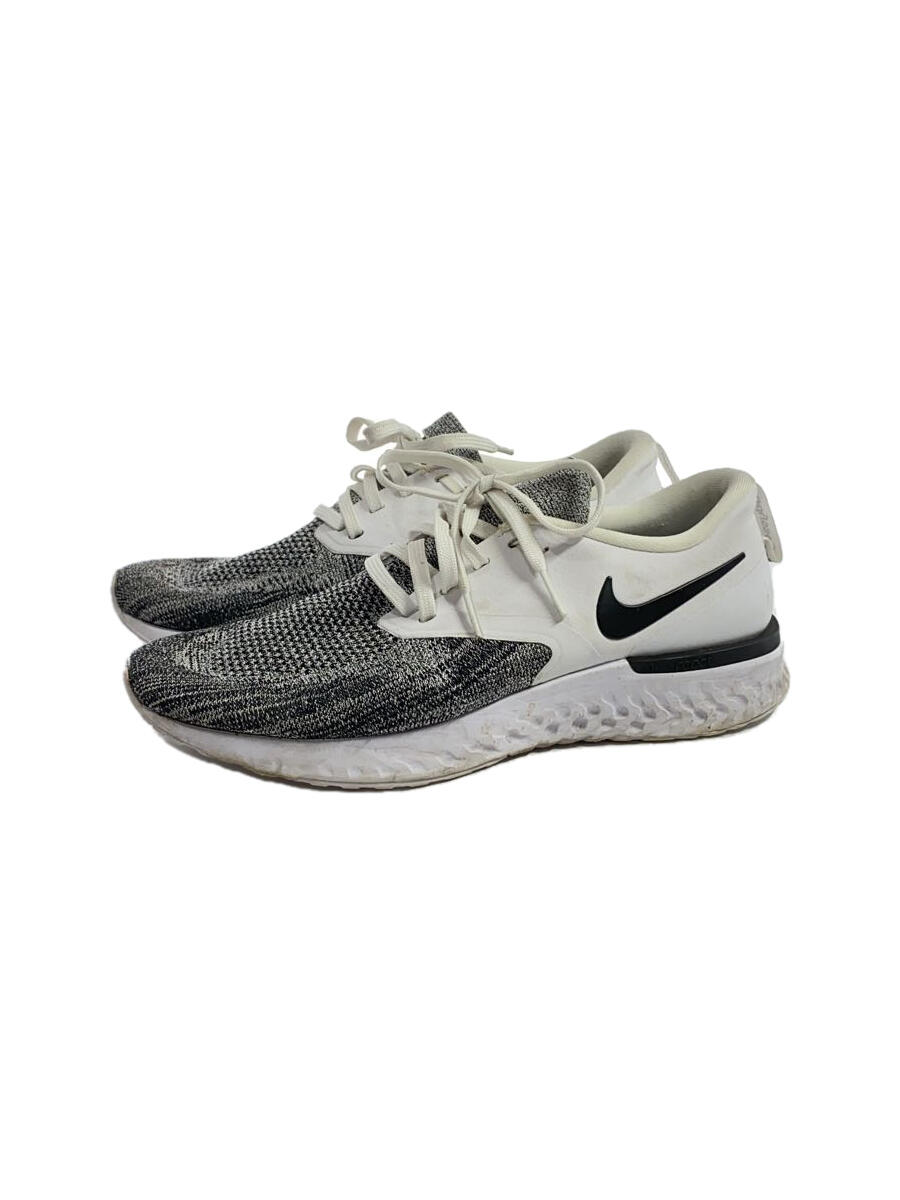 【中古】NIKE◆ODYSSEY REACT 2 FLYKNIT/オデッセイリアクトフライニット/ホワイト/AH1015-100/25.【シューズ】