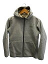 【中古】THE NORTH FACE◆ジップパーカー/M/ナイロン/GRY/無地/NTW62289/汚れ有【レディースウェア】