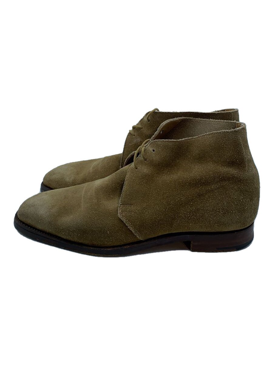 【中古】CROCKETT&JONES◆チャッカブーツ/UK6.5/BEG/スウェード/9603【シューズ】