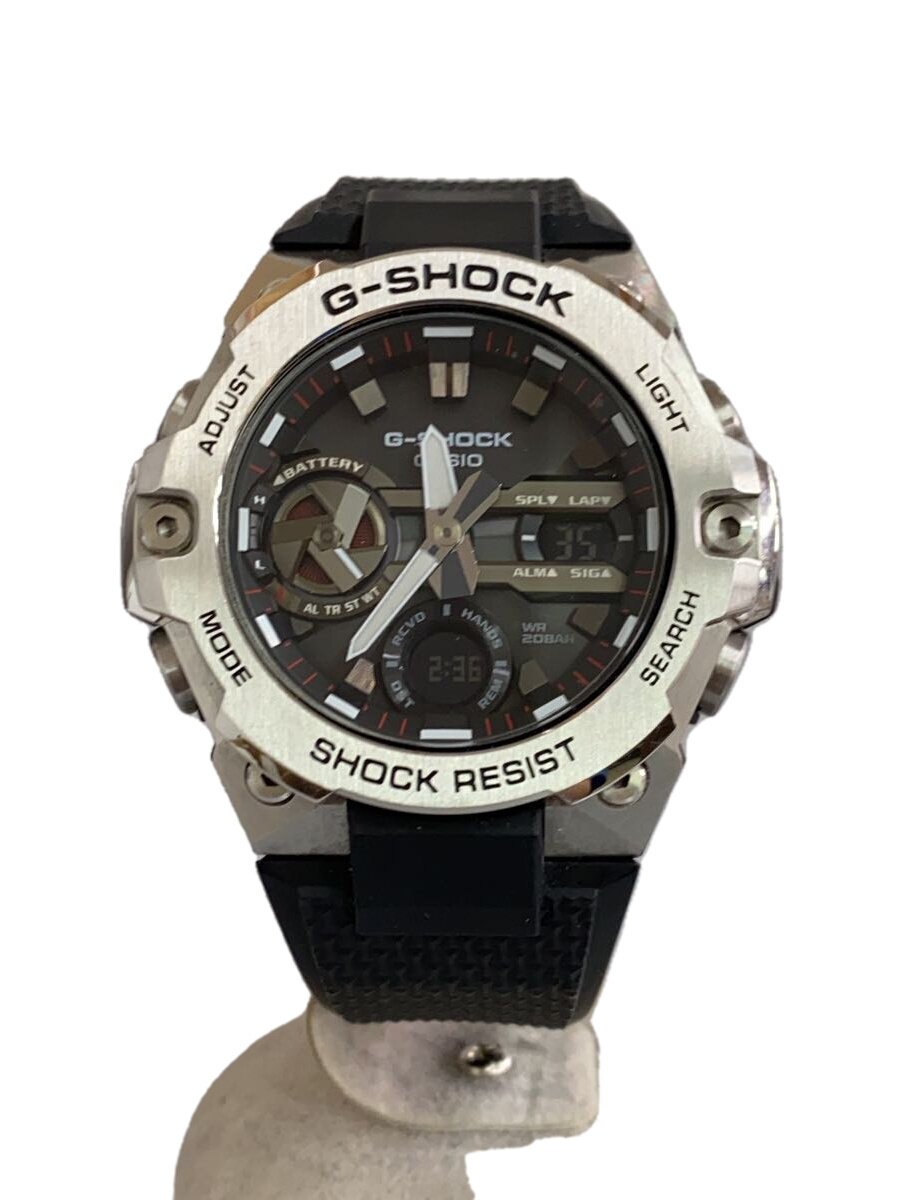 【中古】CASIO◆ソーラー腕時計/デジアナ/ラバー/ブラック/ブラック/GST-B400-1ADR//【服飾雑貨他】