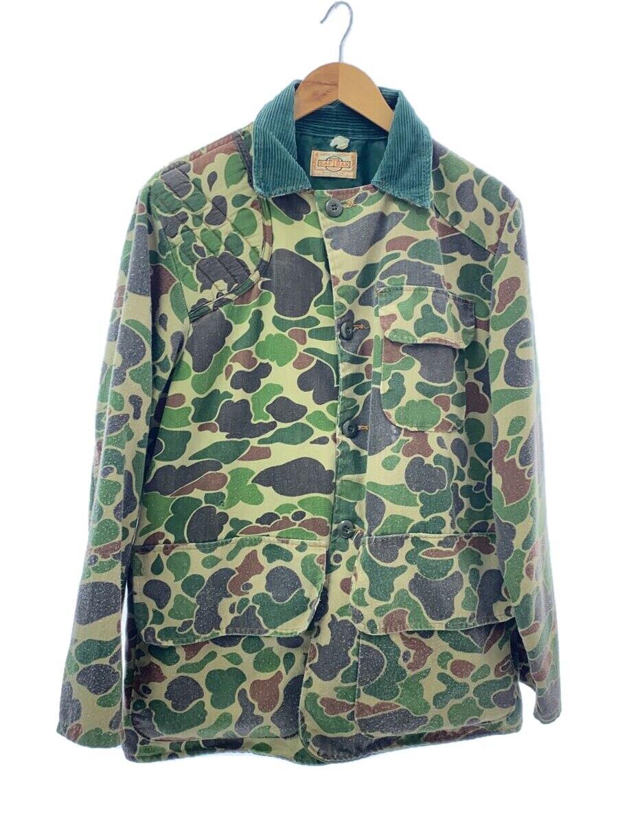 【中古】ジャケット/--/コットン/グリーン/カモフラ/saftbak/ハンティングジャケット【メンズウェア】