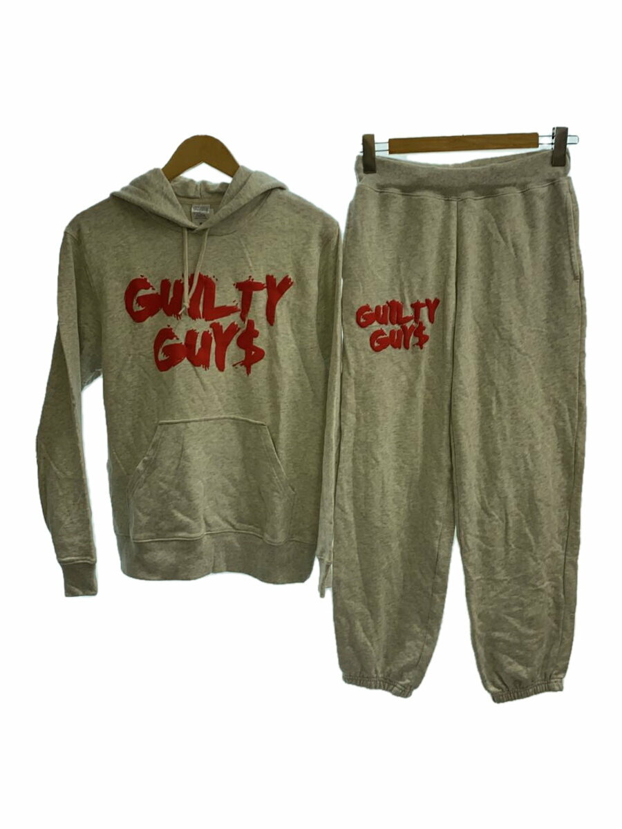 【中古】GUILTY GUYS◆セットアップ/M/コットン/GRY【メンズウェア】