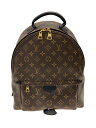 【中古】LOUIS VUITTON◆パームスプリングス・バックパックMM_モノグラム・マカサー_BRW/PVC/BRW【バッグ】