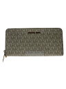【中古】MICHAEL KORS◆長財布/CRM/総柄/レディース【服飾雑貨他】
