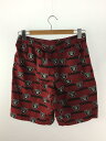 【中古】Supreme◆19ss/NFL/Raiders/47 Twill Short/ショートパンツ/S/コットン/RED【メンズウェア】