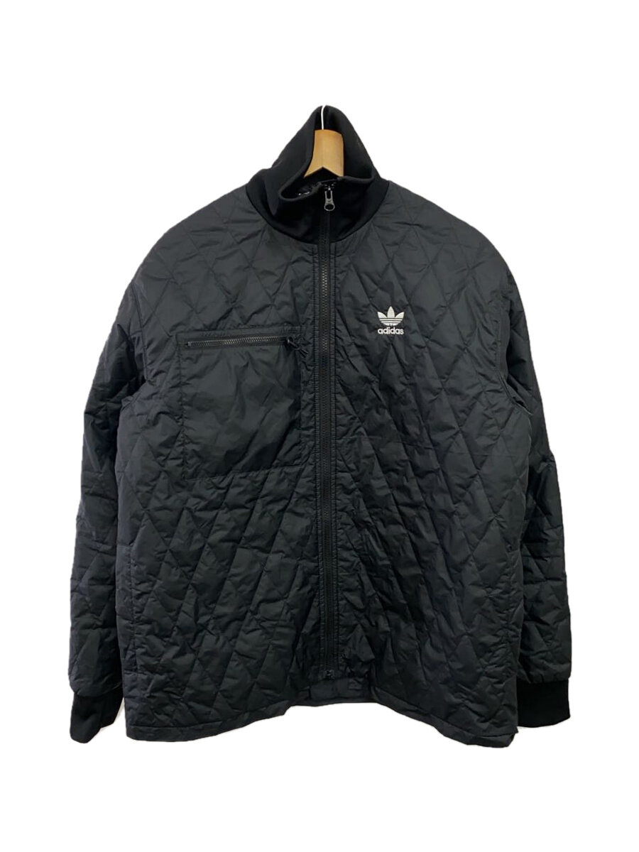 【中古】adidas◆キルティングジャケット/M/ポリエステル/BLK/H11430【メンズウェア】