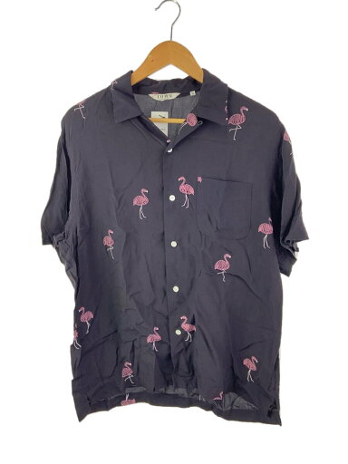 【中古】Shuttle notes◆半袖シャツ/--/レーヨン/NVY/25ss-SNTN-01【メンズウェア】 【中古】Shuttle notes◆半袖シャツ/--/レーヨン/NVY/25ss-SNTN-01【メンズウェア】