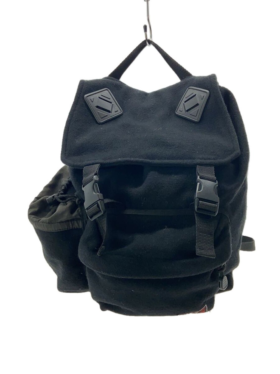 【中古】JOHNSON WOOLEN MILLS◆リュック/ウール/BLK/無地【バッグ】