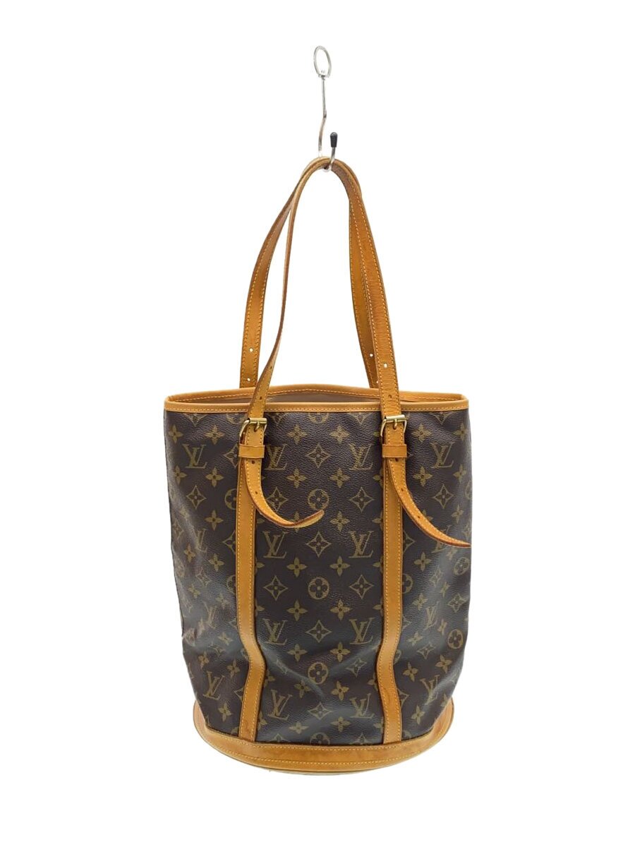 【中古】LOUIS VUITTON◆バケットGM_モノグラム・キャンバス/ブラウン/PVC/BRW/モノグラム【バッグ】