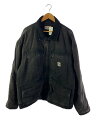 【中古】STUSSY◆Washed Canvas Shop Jacket/ジャケット/XXL/コットン/BLK/115589【メンズウェア】