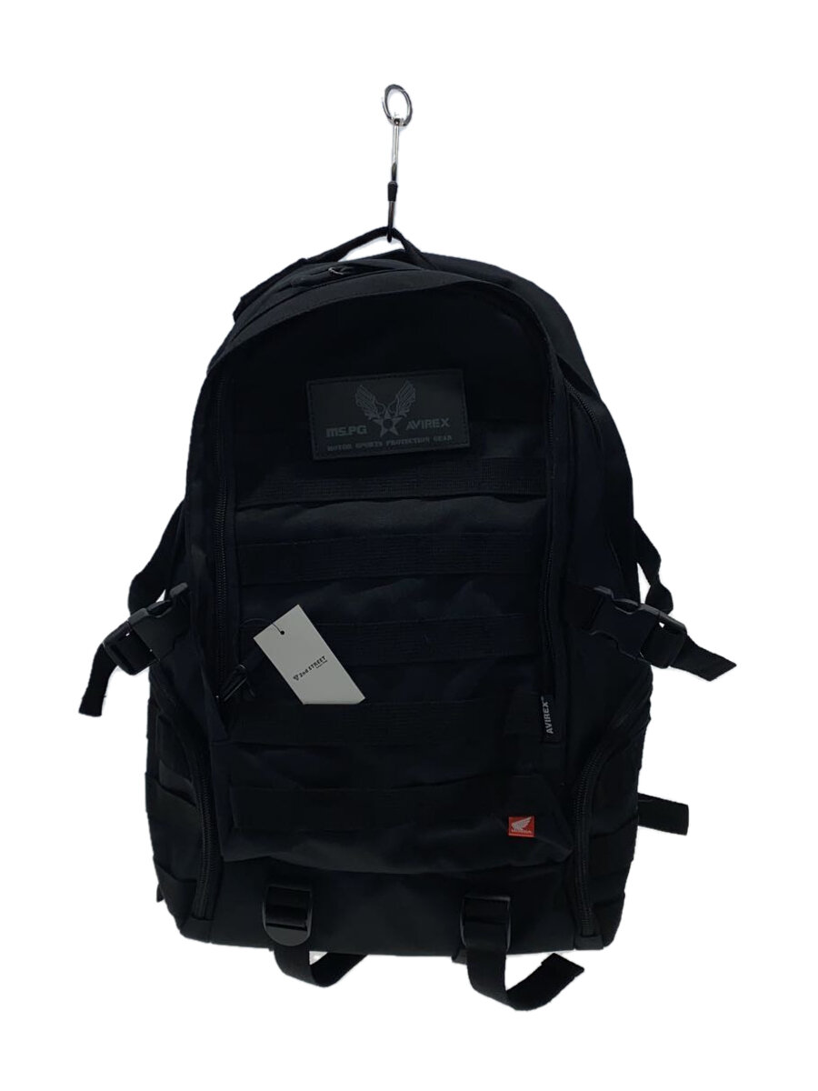 【中古】AVIREX◆タクティカルデイパック/リュック/ポリエステル/BLK【バッグ】