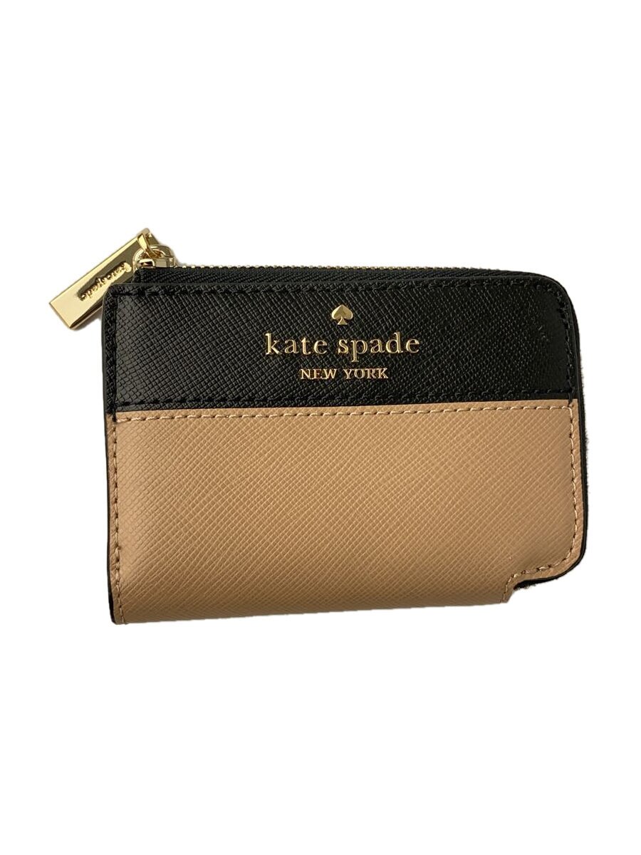【中古】kate spade new york◆キーケース/PVC/BEG/レディース【服飾雑貨他】
