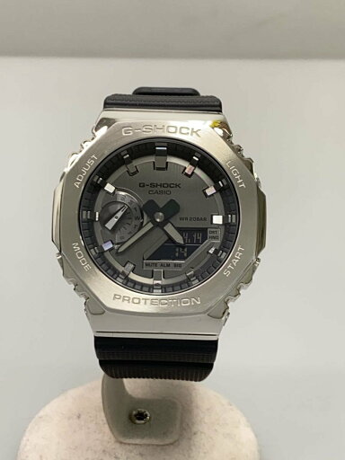 【中古】CASIO◆クォーツ腕時計_G-SHOCK/アナログ/SLV/BLK【服飾雑貨他】 【中古】CASIO◆クォーツ腕時計_G-SHOCK/アナログ/SLV/BLK【服飾雑貨他】