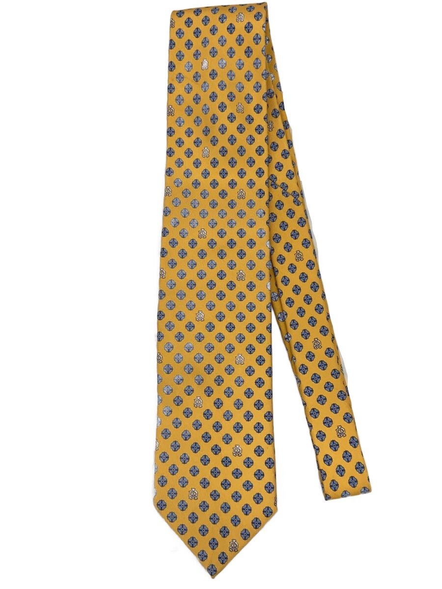 DUNHILL - 【中古】dunhill◆ネクタイ/シルク/YLW/総柄/メンズ【服飾雑貨他】