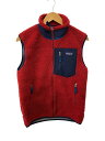 【中古】patagonia◆クラシック・レトロX・ベスト_ベージュ/XS/ポリエステル/レッド/23048【メンズウェア】