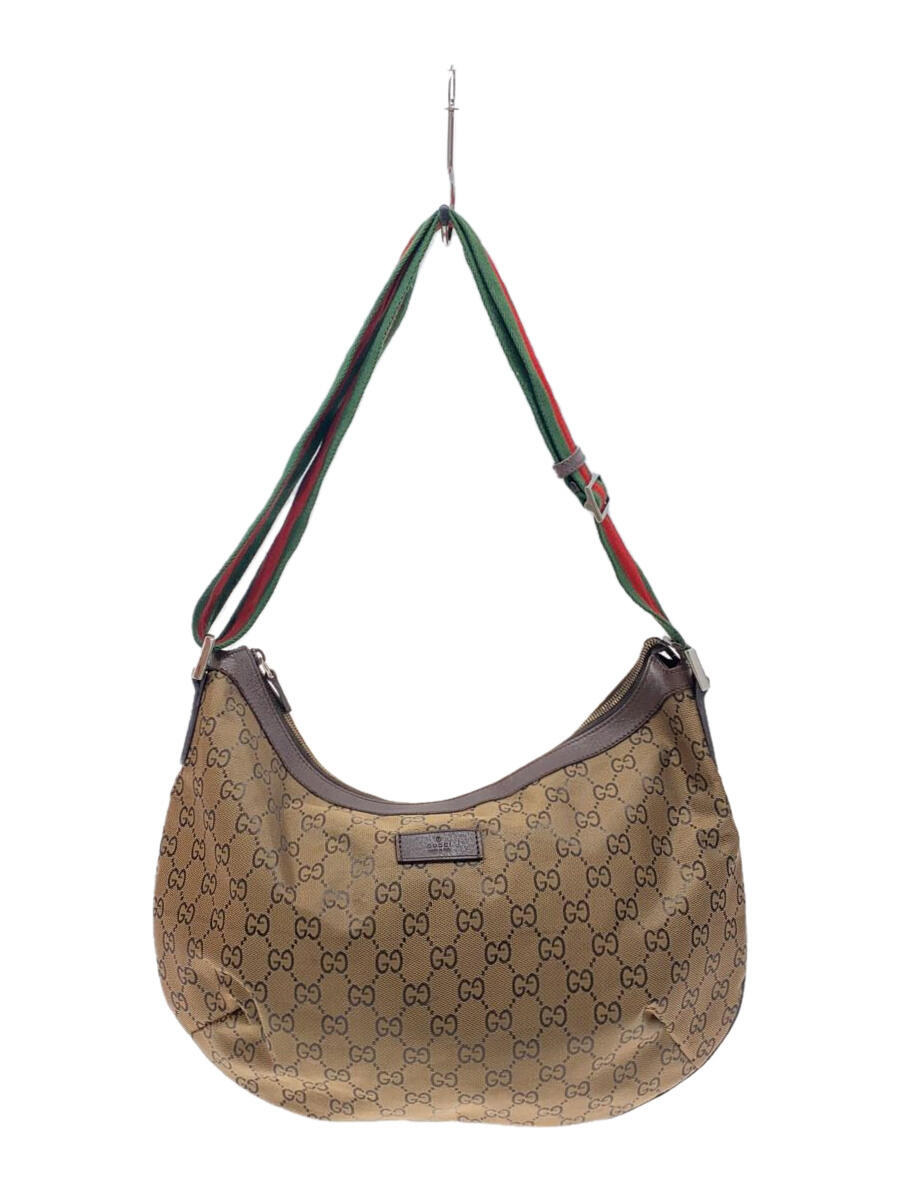 【中古】GUCCI◆ハンドバッグ/キャメ