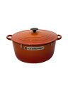 【中古】LE CREUSET◆鍋/サイズ:30cm/ORN【キッチン用品】