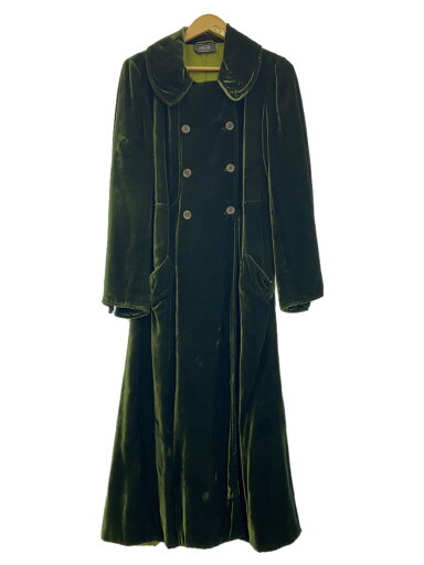 【中古】イタリア製/コート/ロングコート/ベロア/GRN/46【レディースウェア】 【中古】イタリア製/コート/ロングコート/ベロア/GRN/46【レディースウェア】