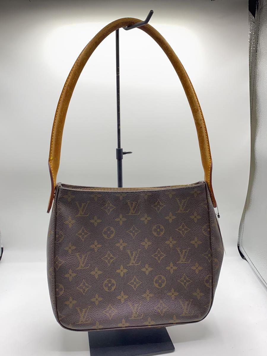 LOUIS VUITTON◆ルーピングMM_モノグラム・キャンバス_BRW/PVC/BRW/総柄//
