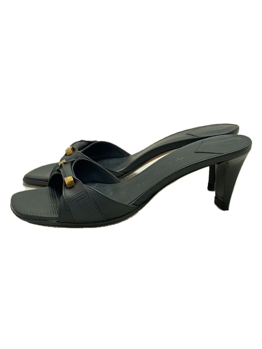 【中古】LOUIS VUITTON◆サンダル/35.5/BLK/レザー/エピ/ロゴ剥がれ/【シューズ ...