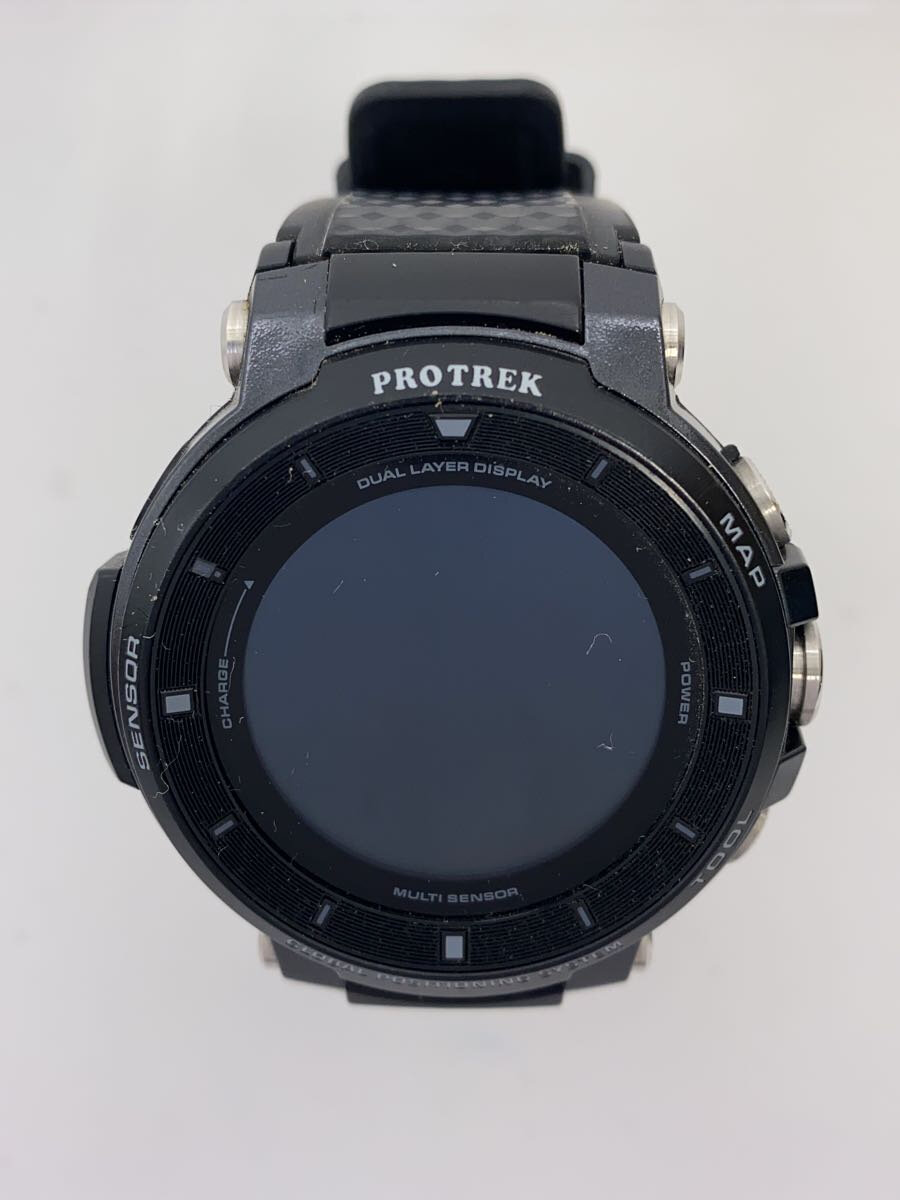 【中古】CASIO◆Smart Outdoor Watch PRO TREK Smart WSD-F30-BK [ブラック]/デジタル【服飾雑貨他】