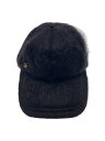 【中古】GUCCI◆モヘアベースボールキャップ/L/ウール/BLK/レディース【服飾雑貨他】(4)