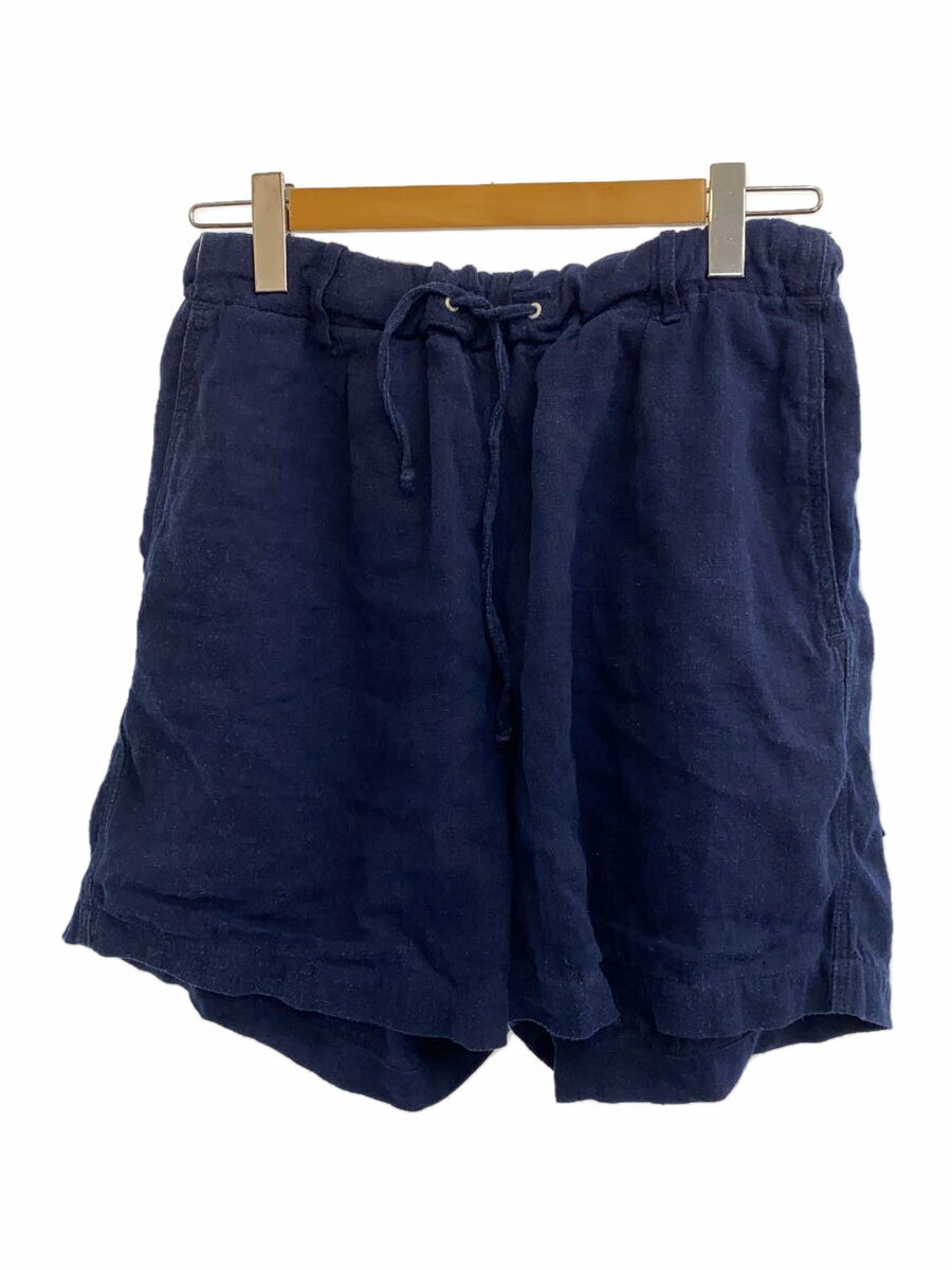 【中古】FUNSET OF ART◆ショートパンツ/M/シルク/NVY/無地【メンズウェア】