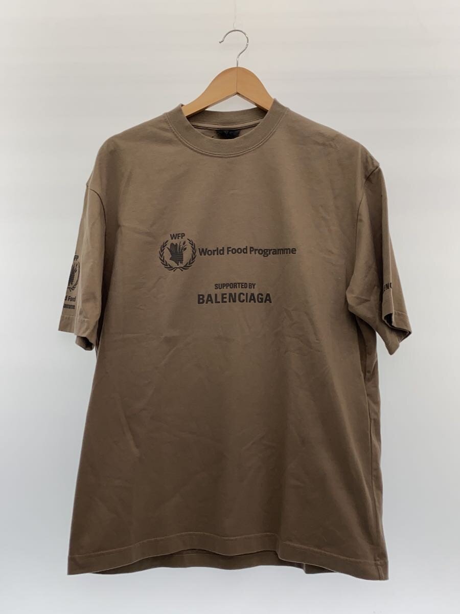 BALENCIAGA◆WFP World Food ProgrammeTシャツ/XS/KHK/612965 TMVL2