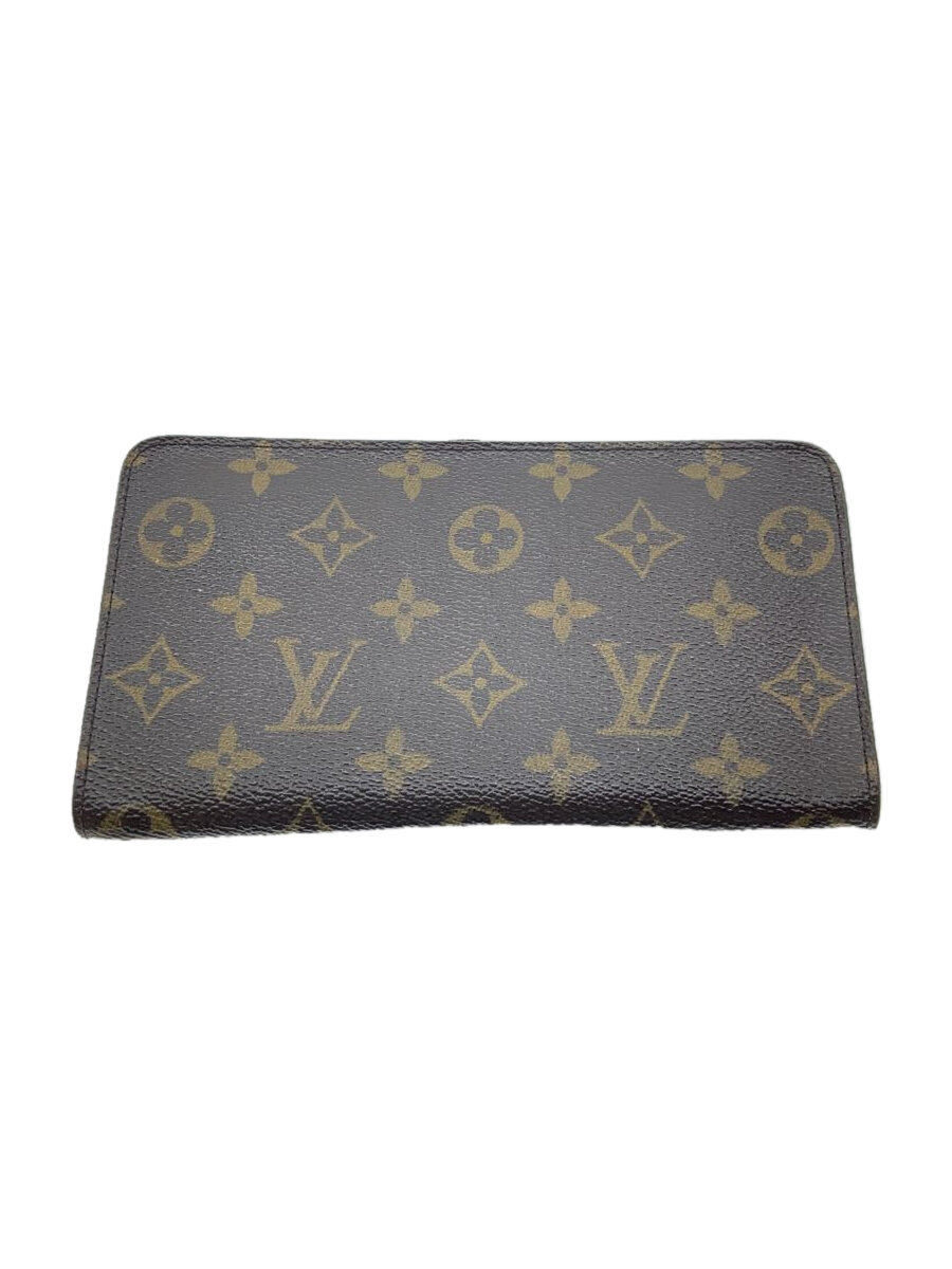 【中古】LOUIS VUITTON◆ポルト・モネ・ジップ_モノグラム・キャンバス_BRW/PVC/BRW/レディース【服飾雑貨他】