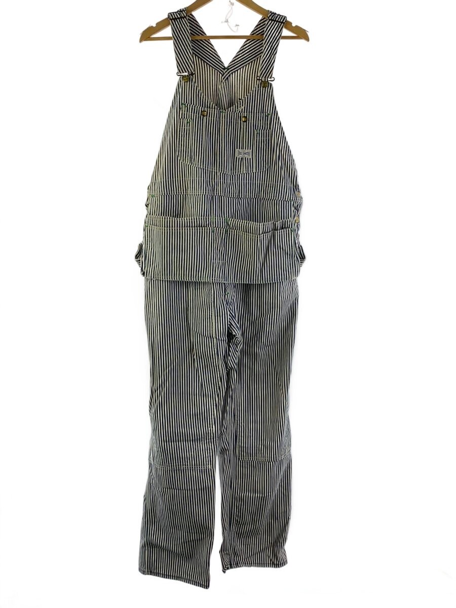 【中古】big smith◆オーバーオール/--/--/WHT/ストライプ/40s【メンズウェア】