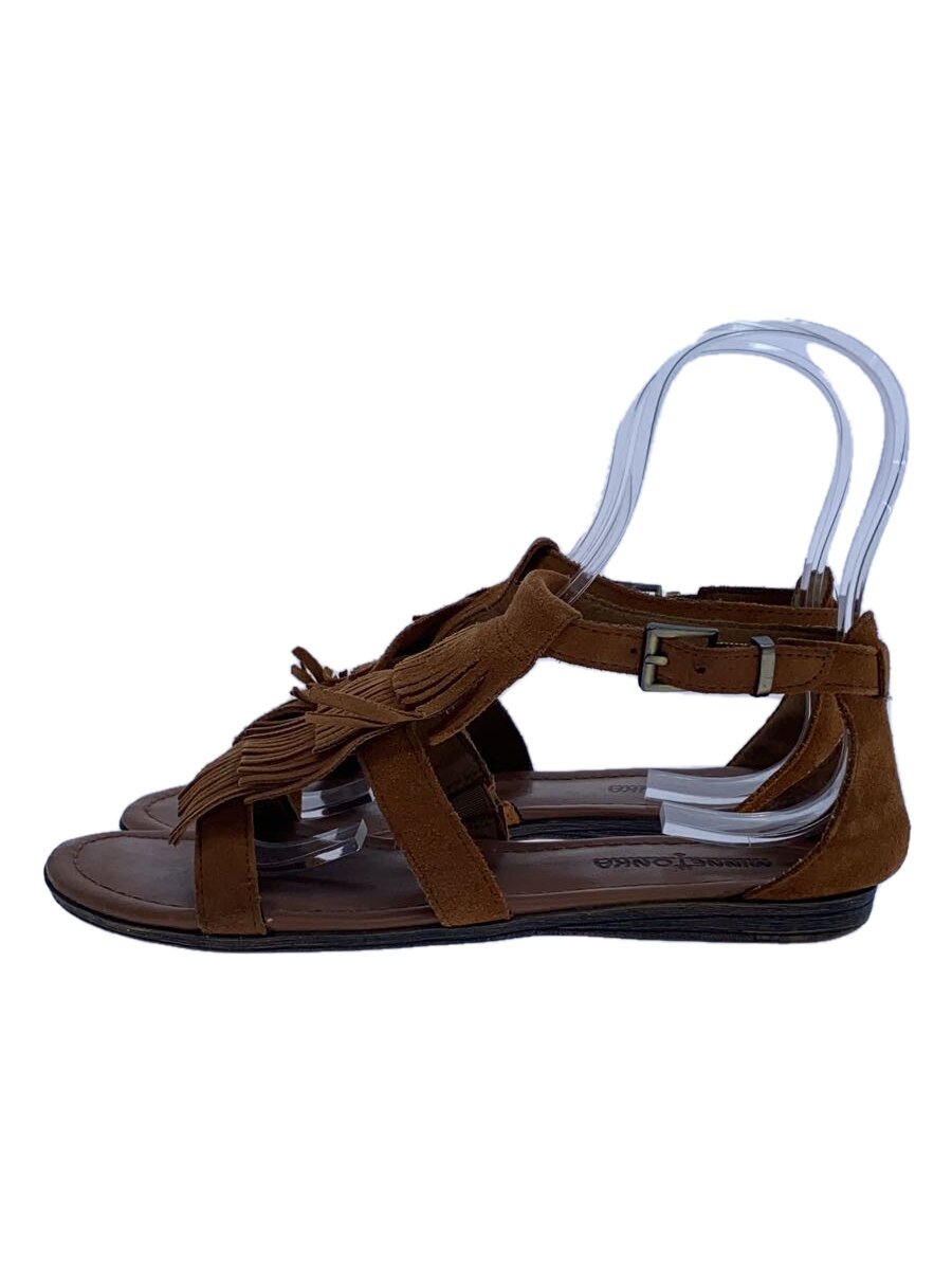 【中古】MINNETONKA◆サンダル/BRW/71302【シューズ】