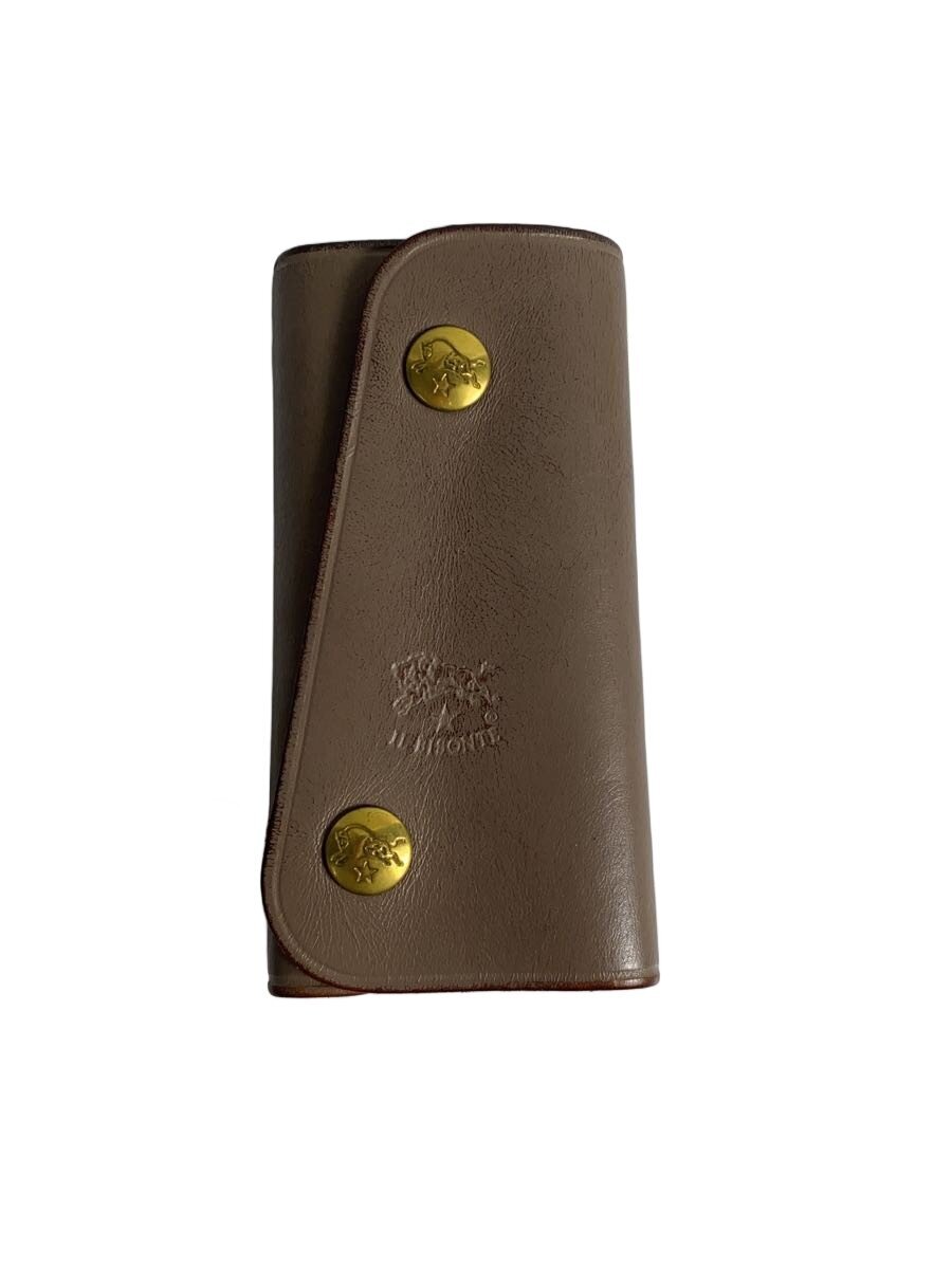 Rakuten - 【中古】IL BISONTE◆キーケース/レザー/GRY/無地/メンズ【服飾雑貨他】