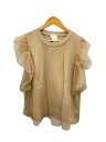【中古】Chika Kisada◆EX.Tulle TOPS/別注チュールトップス/2/ナイロン/ベージュ/CT-22015【レディースウェア】