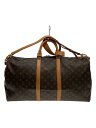 【中古】LOUIS VUITTON◆キーポル・バンドリエール50_モノグラム・キャンバス_BRW/PVC/BRW【バッグ】
