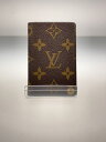 【中古】LOUIS VUITTON◆ポルト・カルト・クレディ・プレッシオン_モノグラム・キャンバス_BRW/レザー/BRW/モノグラム/レデ【服飾雑貨他】